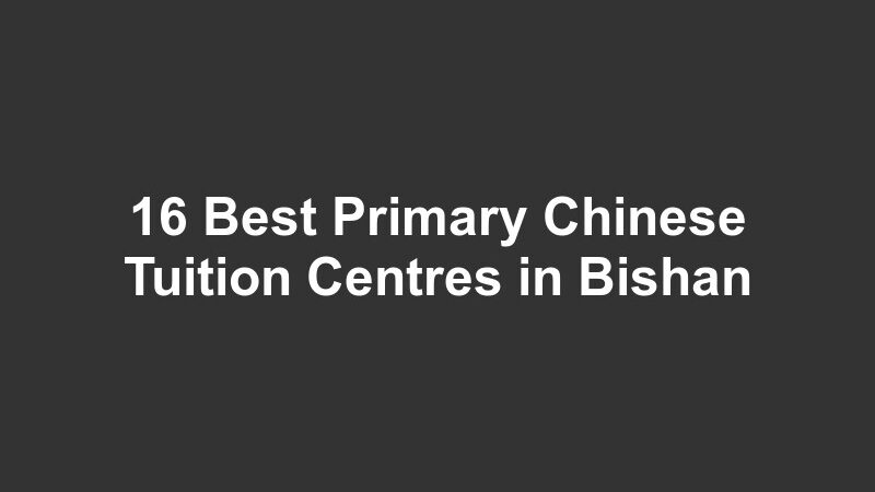 16 Best Primary Chinese Tuition Centres in Bishan