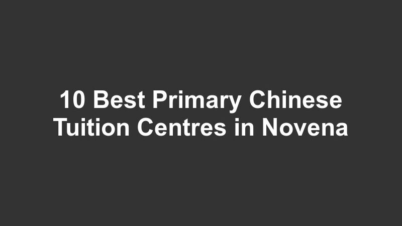 10 Best Primary Chinese Tuition Centres in Novena