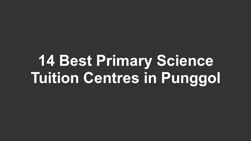 14 Best Primary Science Tuition Centres in Punggol