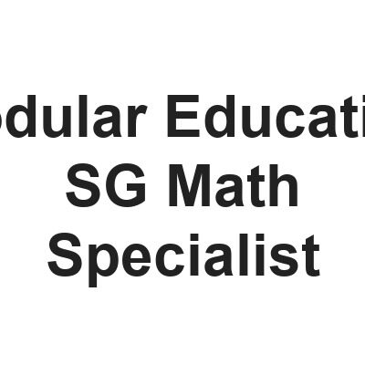 Modular Education SG Math Specialist
