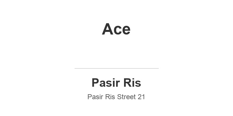 Ace @ Work Student Care (5 Pasir Ris Street 21)
