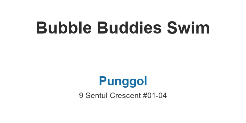 Bubble Buddies Swim