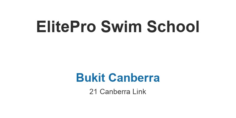 ElitePro Swim School (Bukit Canberra)