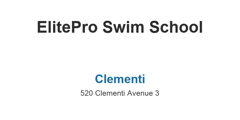 ElitePro Swim School (Clementi)