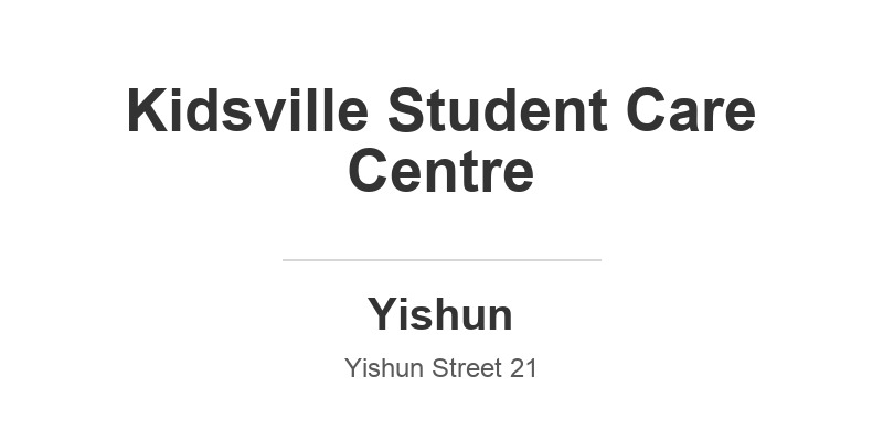 Kidsville Student Care Centre