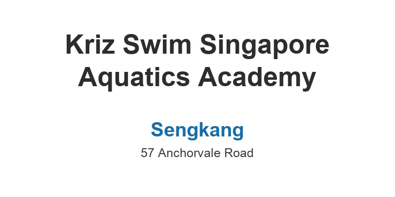 Kriz Swim Singapore Aquatics Academy