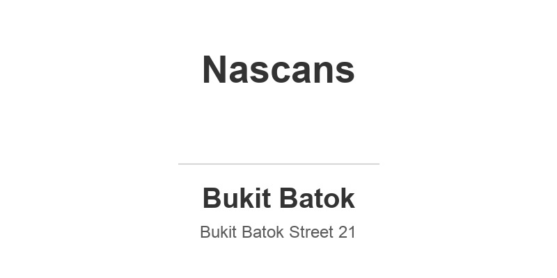 Nascans (Bukit View Primary School)