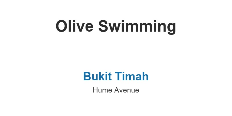 Olive Swimming