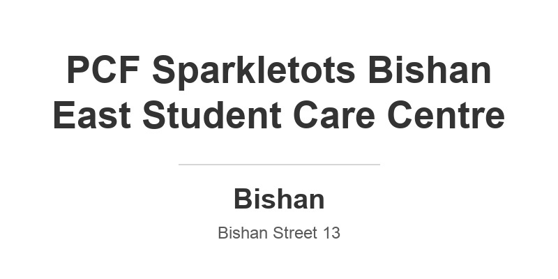 PCF Student Care (186 Bishan Street 13)