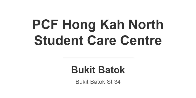 PCF Student Care (340 Bukit Batok St 34)