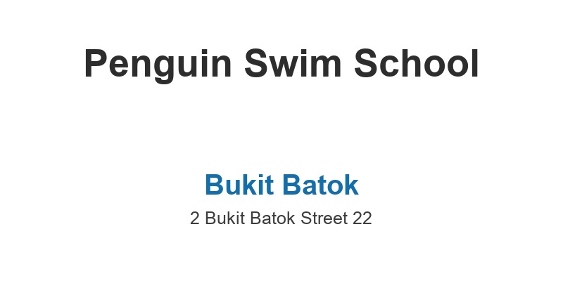 Penguin Swim School (Bukit Batok)