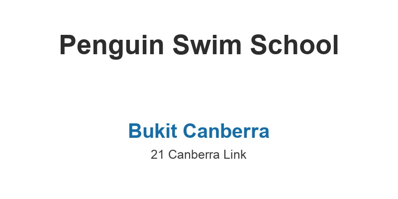 Penguin Swim School (Bukit Canberra)