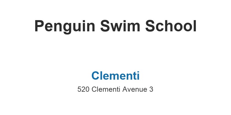 Penguin Swim School (Clementi)
