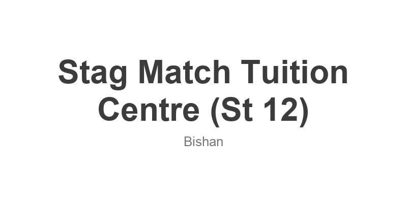 Stag Match Tuition Centre (Bishan St 12)
