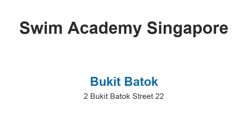 Swim Academy Singapore (Bukit Batok)