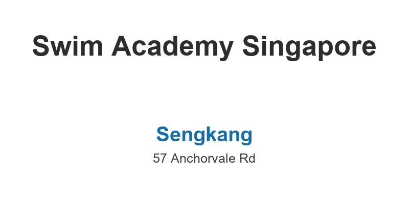 Swim Academy Singapore (Sengkang)