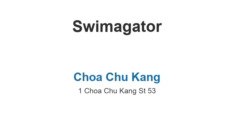 Swimagator (Choa Chu Kang)