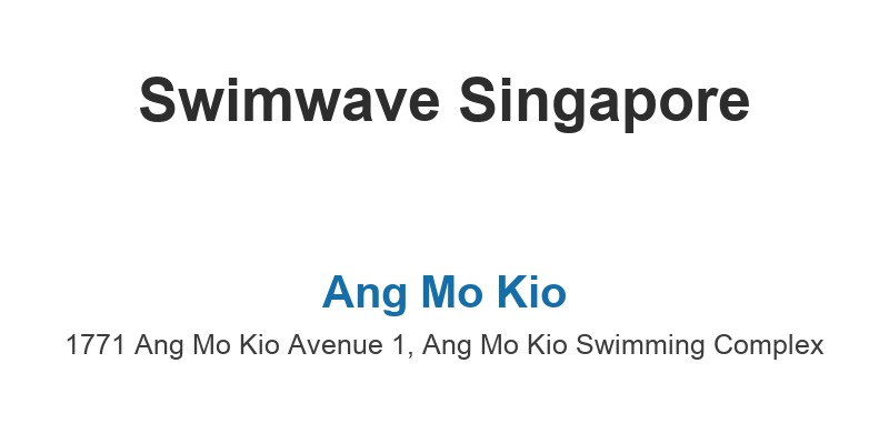 Swimwave Singapore (Ang Mo Kio)