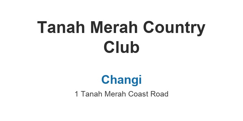 Tanah Merah Country Club