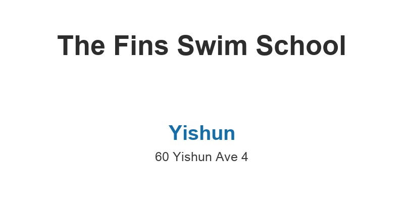The Fins Swim School (Yishun)
