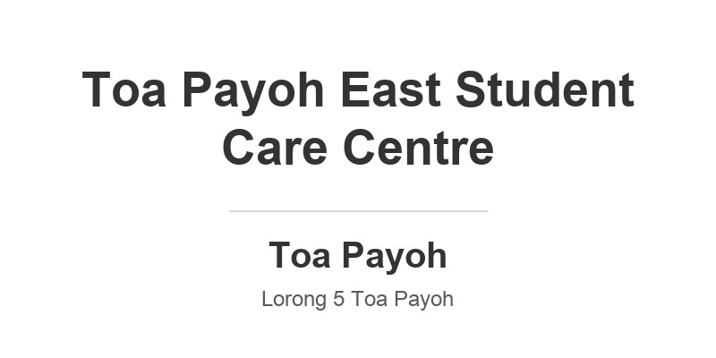 Toa Payoh East Student Care Centre